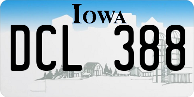 IA license plate DCL388