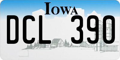 IA license plate DCL390