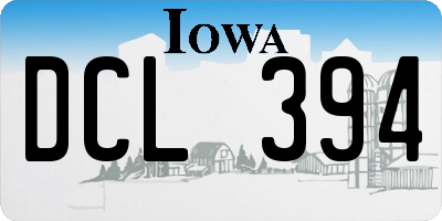 IA license plate DCL394