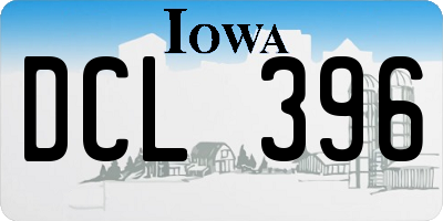 IA license plate DCL396