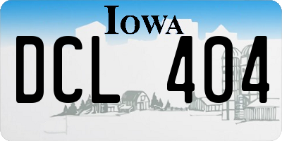 IA license plate DCL404