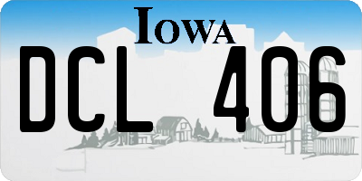 IA license plate DCL406