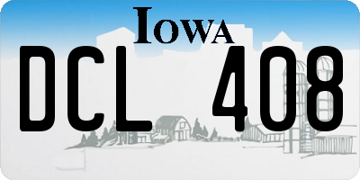 IA license plate DCL408