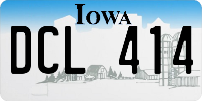 IA license plate DCL414