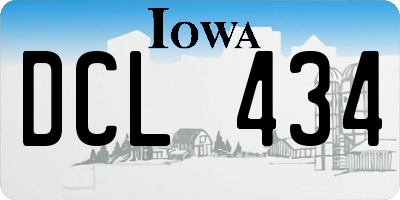 IA license plate DCL434