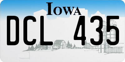 IA license plate DCL435