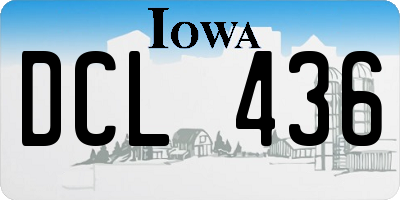 IA license plate DCL436