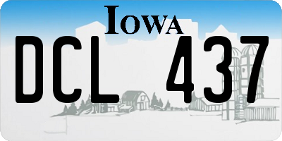 IA license plate DCL437