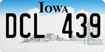 IA license plate DCL439