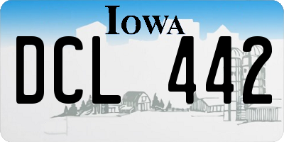 IA license plate DCL442