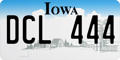 IA license plate DCL444