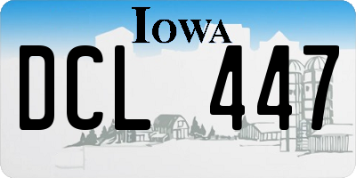 IA license plate DCL447