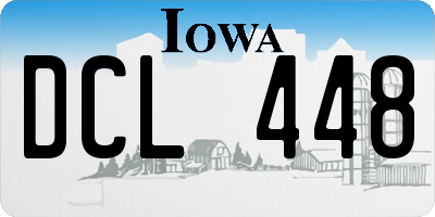 IA license plate DCL448