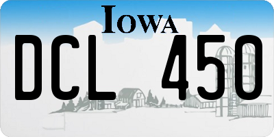 IA license plate DCL450