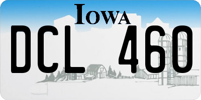 IA license plate DCL460