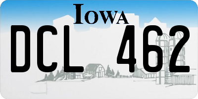 IA license plate DCL462