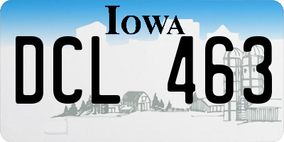 IA license plate DCL463