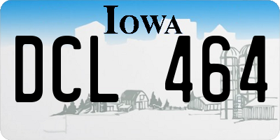 IA license plate DCL464