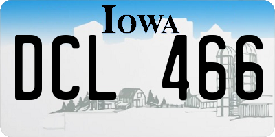 IA license plate DCL466