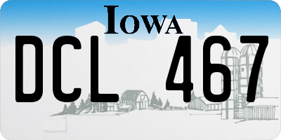 IA license plate DCL467