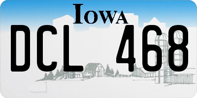IA license plate DCL468