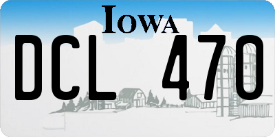 IA license plate DCL470