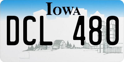 IA license plate DCL480