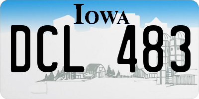 IA license plate DCL483
