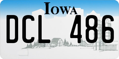 IA license plate DCL486