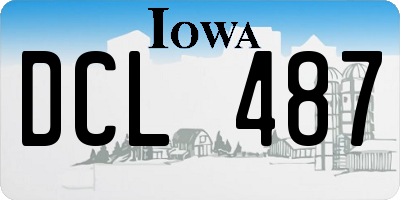 IA license plate DCL487