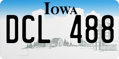 IA license plate DCL488