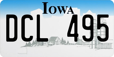 IA license plate DCL495