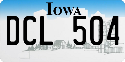 IA license plate DCL504