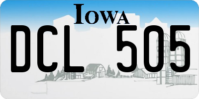 IA license plate DCL505