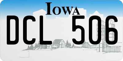 IA license plate DCL506