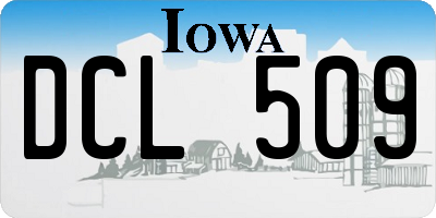 IA license plate DCL509