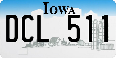 IA license plate DCL511