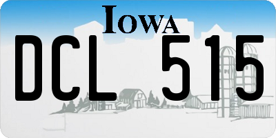 IA license plate DCL515