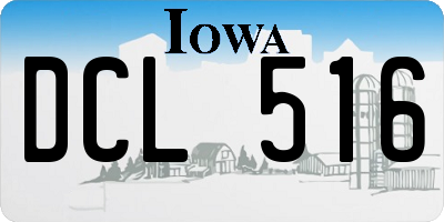 IA license plate DCL516