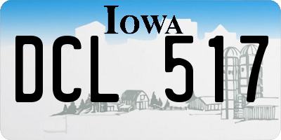 IA license plate DCL517