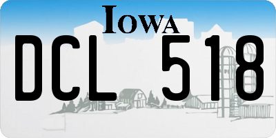 IA license plate DCL518