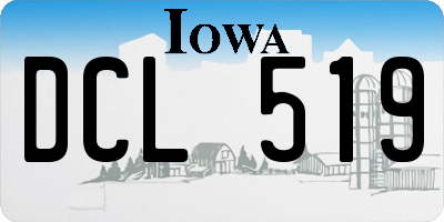 IA license plate DCL519