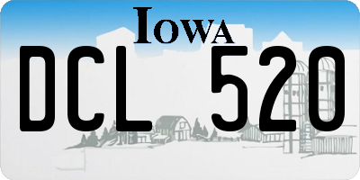IA license plate DCL520