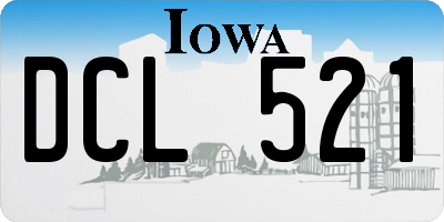 IA license plate DCL521