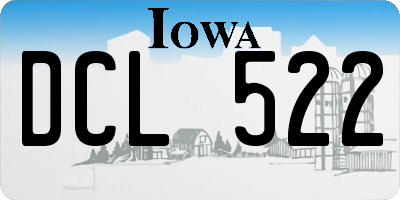 IA license plate DCL522