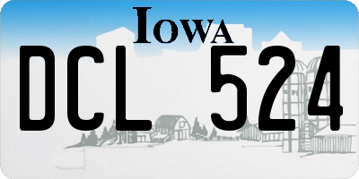 IA license plate DCL524