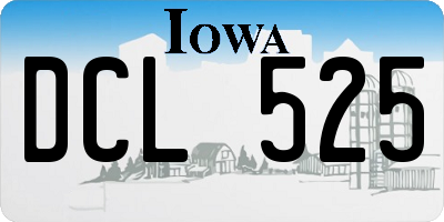 IA license plate DCL525