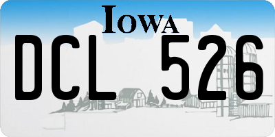 IA license plate DCL526