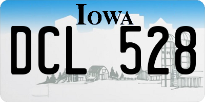 IA license plate DCL528