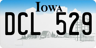 IA license plate DCL529